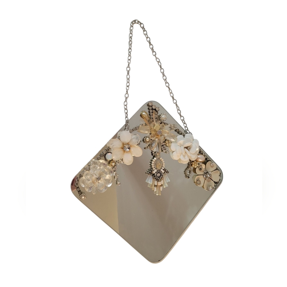 Decorative Mirror with Jewel Accents
